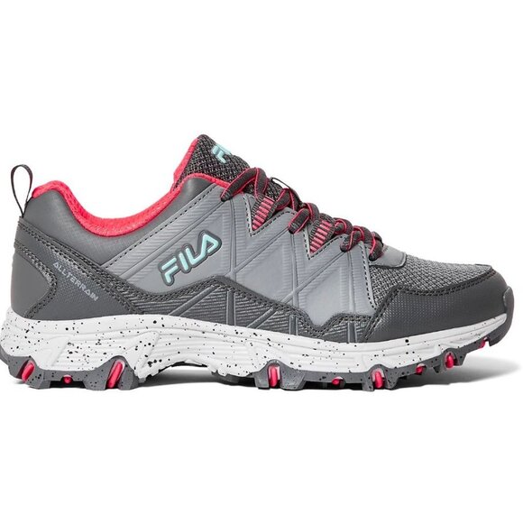 Fila Women's at Peake 24 Trail Shoes Grey/Bright Pink, Size 7 - Picture 2 of 5